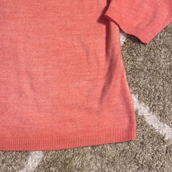 Ruby Road Sequined Two Toned 3/4 Sleeve Lightweight Sweater - Picture 6 of 7